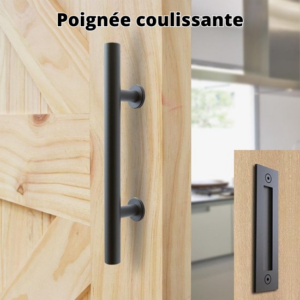 Poignée de Tirage Plastique Noir - Entraxe 145 mm